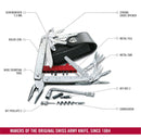 Victorinox SwissTool X Plus 37 in 1 Stainless Steel Tool in a leather pouch 115 mm Grey