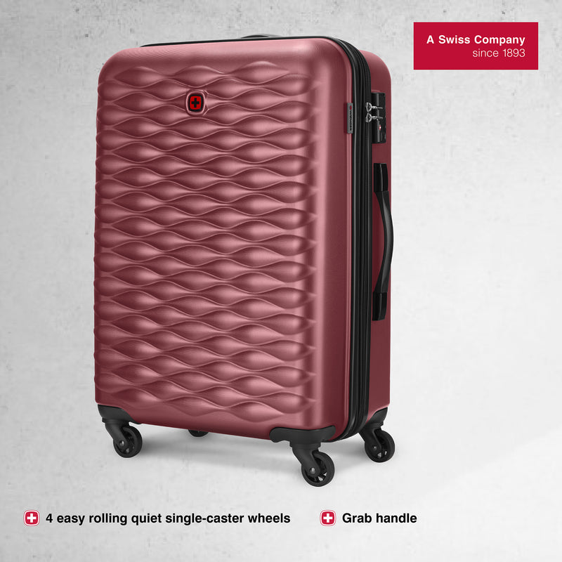 Wenger In-Flight Medium Hardside Suitcase, 64 Litres, Red, Swiss designed-blend of style & function