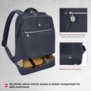 Victorinox Victoria Signature Women Deluxe Backpack, 15'' Laptop & 10'' Tablet Pocket, Midnight Blue, Swiss designed