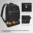 Victorinox Victoria Signature Women Deluxe Backpack, 15'' Laptop & 10'' Tablet Pocket, Black, Swiss designed