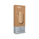 Victorinox Swiss Army Knife Accessory -Leather Pouch with Cord to carry your pocket knife in style - Wet Sand, 70mm