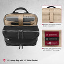 Victorinox Victoria Signature Women Deluxe Backpack, 15'' Laptop & 10'' Tablet Pocket, Black, Swiss designed