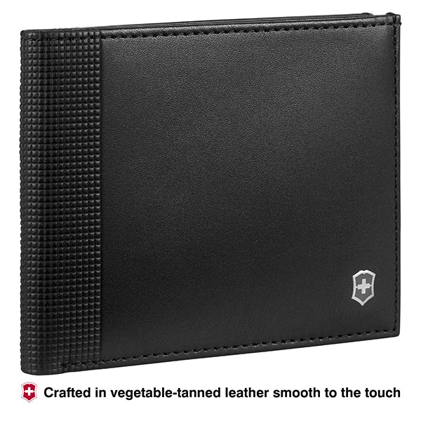 Victorinox Altius Alox, Leather Bi-Fold Wallet, Black