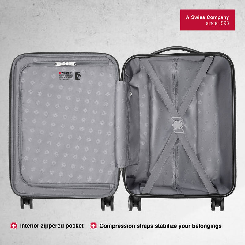 Wenger Cote D' Azure Carry-on Hardside Suitcase, 38 Litres, Blue, Swiss designed-blend of style & function