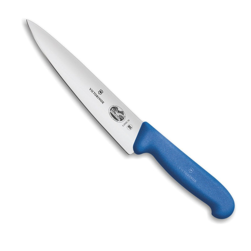 Victorinox Swiss Classic Carving Knife, Stainless Steel Vegetable & Fruit Cutting Straight Blade Knife, Blue, 19 cm, Swiss Made