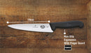 Victorinox Fibrox Handle Stainless Steel Carving Knife, Straight Blade, 19 cm, Black, Swiss Made