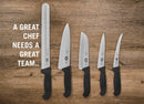 Victorinox Fibrox Handle Stainless Steel Carving Knife, Straight Blade, 19 cm, Black, Swiss Made