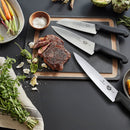 Victorinox Swiss Fibrox Stainless Steel Carving Knife, Straight Blade, Black, 22 cm, Swiss Made
