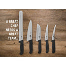 Victorinox Swiss Fibrox Stainless Steel Carving Knife, Straight Blade, Black, 22 cm, Swiss Made