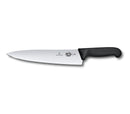 Victorinox Swiss Fibrox Stainless Steel Carving Knife, Straight Blade, Black, 25 cm, Swiss Made