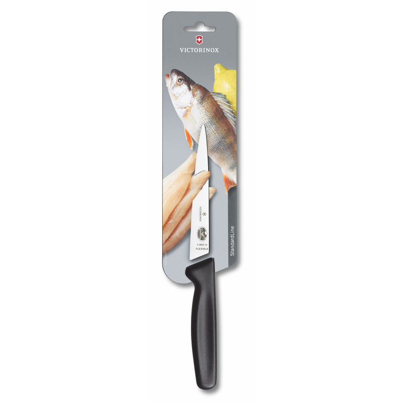 Victorinox Stainless Steel Fish Filleting Knife-Sharp & Flexible Chef Knife,Black,16 cm,Swiss Made