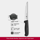 Victorinox Fibrox Handle Stainless Steel Boning Knife, Fish & Meat Knife,15 cm, Yellow, Swiss Made