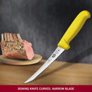 Victorinox Fibrox Boning Knife, Stainless Steel Dual Non-Slip Grip Fibrox Handle, Yellow, 15cm, Swiss Made