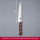 Victorinox "Grand Maitre" Stainless Steel Carving Knife, Straight Blade, Wooden, 19 cm, Swiss Made
