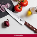 Victorinox "Grand Maitre" Stainless Steel Carving Knife, Straight Blade, Wooden, 19 cm, Swiss Made
