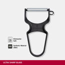 Victorinox Swiss Made Multipurpose RAPID Peeler/ Vegetable SCRAPPER, Normal Straight Edge, Black