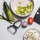 Victorinox Swiss Made Multipurpose RAPID Peeler/ Vegetable SCRAPPER, Julienne Edge, Black