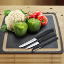 Victorinox Swiss Made Swiss Classic Stainless Steel Knife Set-11/8 cm Wavy/Straight Edge,Universal Peeler,Black