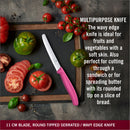 Victorinox Swiss Made Stainless Steel Swiss Classic Kitchen Knife (Set of 3) Serrated and Straight Edge Knives, Pink