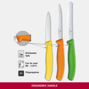 Victorinox Swiss Classic Set of 3 Knife Set - Stainless Steel Paring Knives, Multi-Color, Swiss Made