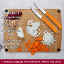Victorinox Swiss Made Stainless Steel Swiss Classic Kitchen Knife (Set of 3) Serrated and Straight Edge Knives Orange