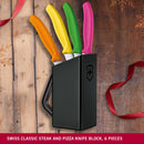 Victorinox Swiss Classic Stainless Steel Kitchen Knife Set-4 Pc with Storage Block, Multicolour