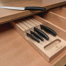 Victorinox Swiss Classic Kitchen Knife Set of 5 with Wooden in-Drawer Storage Block,Black,Swiss Made