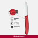 Victorinox Swiss Made Swiss Classic Stainless Steel Cutting & Chopping Kitchen Knife, 8 cm, Red, Swiss Made
