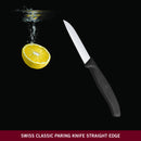 Victorinox Swiss Made Swiss Classic Stainless Steel Cutting & Chopping Kitchen Knife, 8 cm, Black, Swiss Made