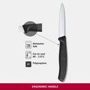 Victorinox Swiss Made Stainless Steel Swiss Classic Paring Knife, Kitchen Tools, Kitchen Items, 8 cm Straight Edge, Black