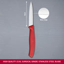 Victorinox Swiss Made Stainless Steel Kitchen Knife, "Swiss Classic" Serrated Edge, 8 cm, Red