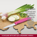 Victorinox Swiss Made Stainless Steel Kitchen Knife, "Swiss Classic" Wavy Edge, 8 cm, Pink