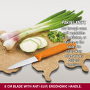 Victorinox Swiss Made Stainless Steel Kitchen Knife, "Swiss Classic" Serrated Edge, 8 cm, Orange