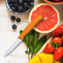 Victorinox Swiss Made Stainless Steel Kitchen Knife, "Swiss Classic" Serrated Edge, 8 cm, Orange