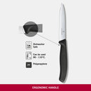 Victorinox Swiss Made Stainless Steel Swiss Classic Paring Knife, Kitchen Tools, Kitchen Items, 10 cm Straight Edge, Black