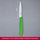 Victorinox Swiss Made Stainless Steel Kitchen Knife "Swiss Classic" Straight Edge,Beveled Tip,10 cm, Green