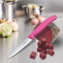 Victorinox Swiss Made Stainless Steel Kitchen Knife "Swiss Classic" Straight Edge,Beveled Tip,10 cm, Pink