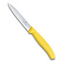 Victorinox Swiss Made Stainless Steel Kitchen Knife "Swiss Classic" Straight Edge,Beveled Tip,10 cm,Yellow