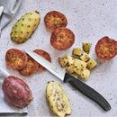 Victorinox Swiss Made, Stainless Steel Swiss Classic Paring Knife, 10 cm, Serrated Edge with Pointed Tip, Black, Multipurpose Knife