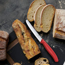 Victorinox Swiss Made, Stainless Steel Swiss Classic Paring Knife, 11 cm, Serrated Edge with Pointed Tip, Red, Multipurpose Knife