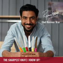 Victorinox Swiss Made Stainless Steel Swiss Classic Kitchen Knife, 11 cm Multipurpose, Round Tip Wavy Edge Knife Pink