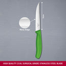 Victorinox Swiss Classic Stainless Steel Butcher's Knife,Steak & Pizza Knife,12 cm,Green,Swiss Made