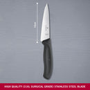 Victorinox Swiss Made Swiss Classic Stainless Steel Carving Knife, Straight Blade, Black, 12 cm