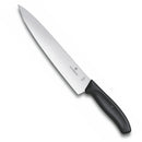 Victorinox Swiss Classic Stainless Steel Carving Knife, Straight Blade, 22 cm, Black, Swiss Made