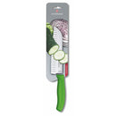 Victorinox Swiss Made Swiss Classic Stainless Steel Stamped Santoku Knife, Fluted Edge,17 cm, Green