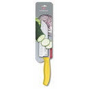 Victorinox Swiss Made Swiss Classic Stainless Steel Stamped Santoku Knife, Fluted Edge,17 cm, Yellow