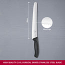 Victorinox Swiss Classic Stainless Steel Bread & Pastry Knife for Cake, Butter & Bread, 26 cm, Black, Swiss Made