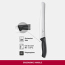 Victorinox Swiss Classic Stainless Steel Bread & Pastry Knife for Cake, Butter & Bread, 26 cm, Black, Swiss Made