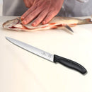 Victorinox Swiss Classic Fish Filleting Knife Stainless Steel Sharp & Flexible Chef Knife, 20cm, Black, Swiss Made