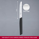 Victorinox Swiss Modern Tomato and Table Knife, Wavy Edge 11 Cm, Black, Swiss Made